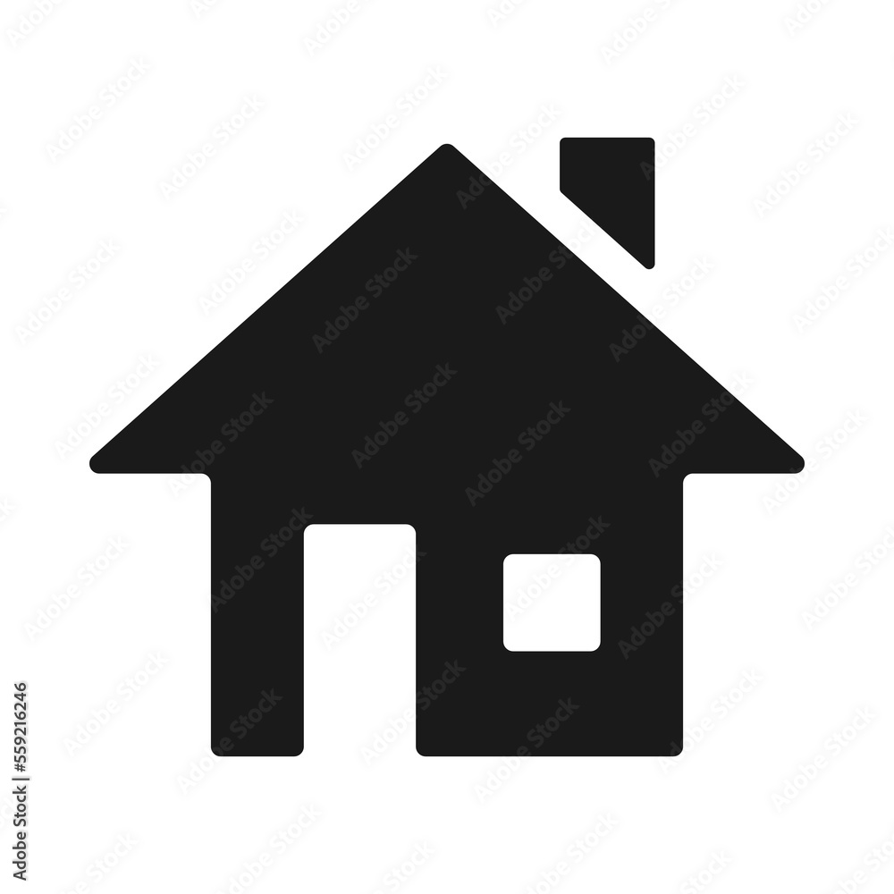 House icon. Home icon. House symbol. Black house icon on a white background. Vector illustration. House icon. Home icon. House symbol. Black house icon on a white background. Vector illustration.