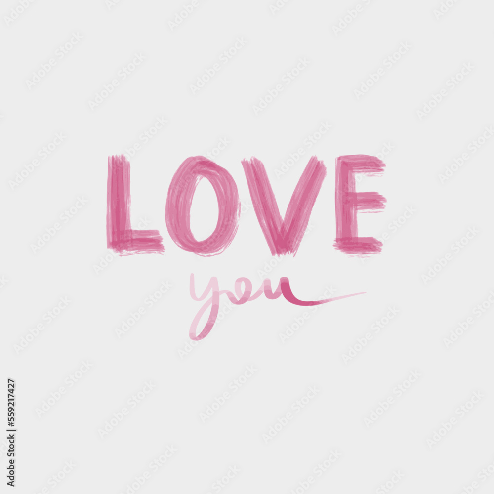 LOVE YOU. Lettering vector illustration for poster, card, banner valentine day, wedding. Hand drawn word - love you, red heart. Print for tee, t-shirt. LOVE YOU. Lettering vector illustration for poster, card, banner valentine day, wedding. Hand drawn word - love you, red heart. Print for tee, t-shirt.