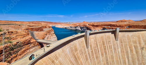 Hoover Dam on a sunny day in may, Nevada Amerika photo