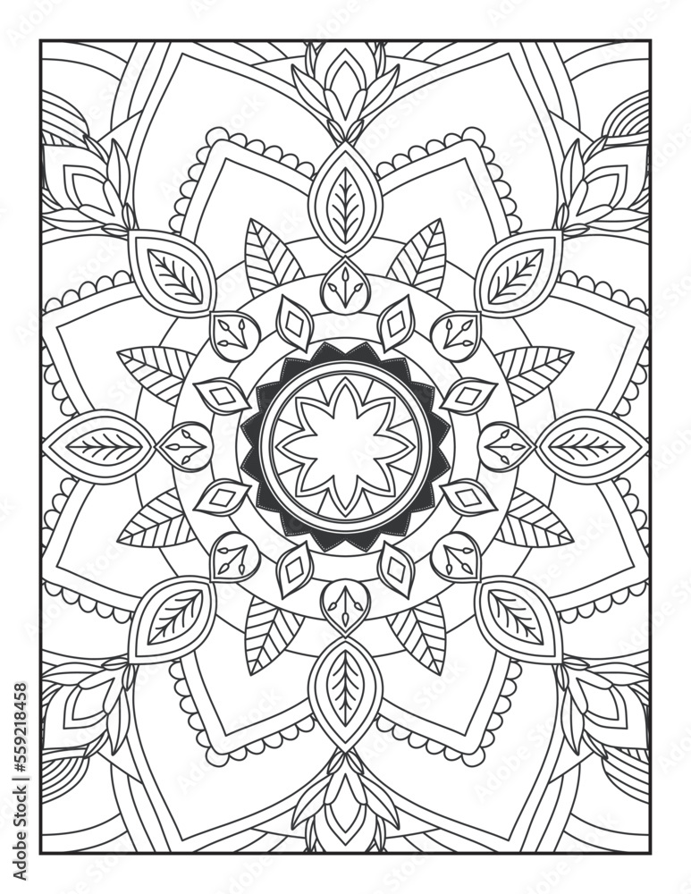 Fototapeta premium abstract background,Mandala Coloring Pages, Mandala, Pattern Coloring Page, Coloring Page