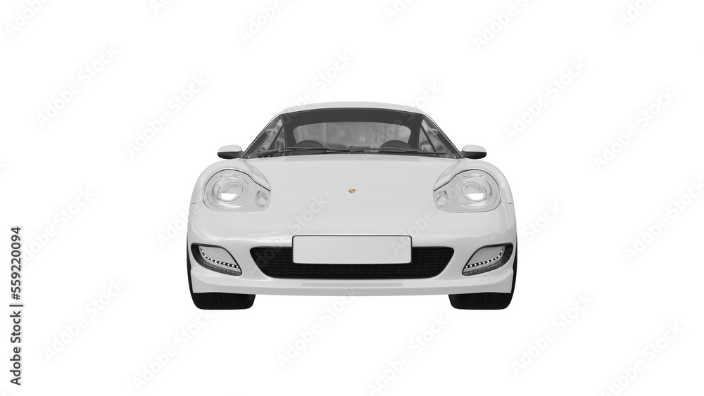 Premium AI Image  Car Isolated on White Background Porsche 911 Sports Car  White Car Blank Clean on Whi White Black