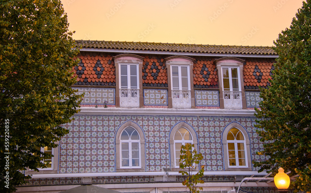 Architecture of the pretty city of Sintra in the west of Portugal