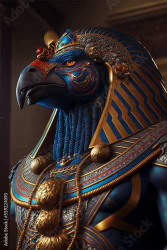 Portrait of Horus Egyptian God photo