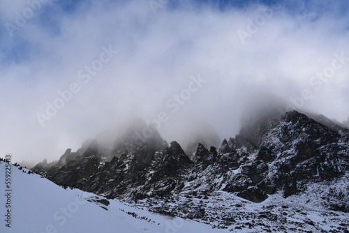 Tatry S  owackie  Wielicka Dolina  Szczyt   zima    nieg  TANAP  najwy  sze  g  ra  