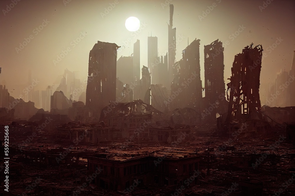 a-post-apocalyptic-ruined-city-destroyed-buildings-destroyed-roads