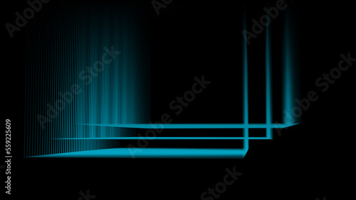 Wave of dots and weave lines. Abstract background. Network connection structure. 3d rendering.