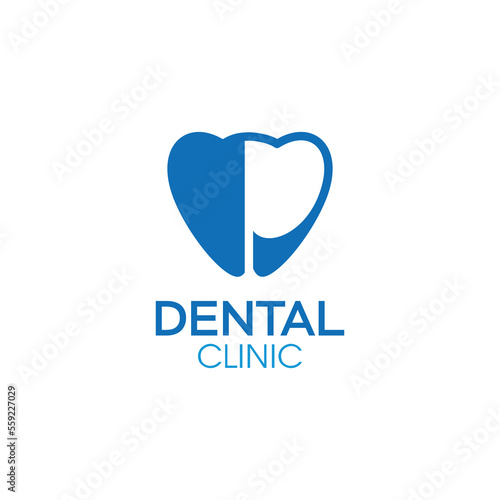 letter p dental logo design vector