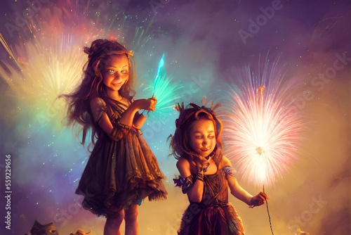 Party Girls computer generated persons no model releases needed