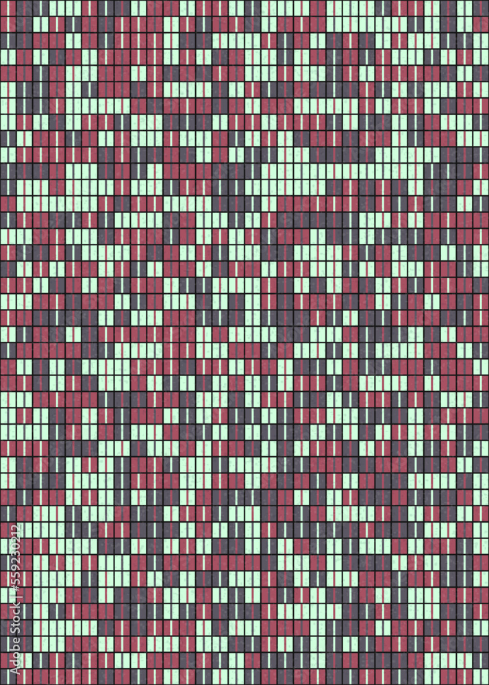 Fototapeta premium Abstract Geometric Pattern generative computational art illustration