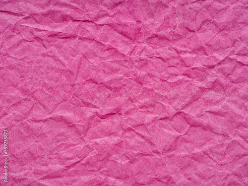 Extra hot pink, crumpled paper texture. Blank page pattern for Valentine day, winter season Christmas festival card, new year designs decoration, background concepts, text, lettering, or 3d art work.