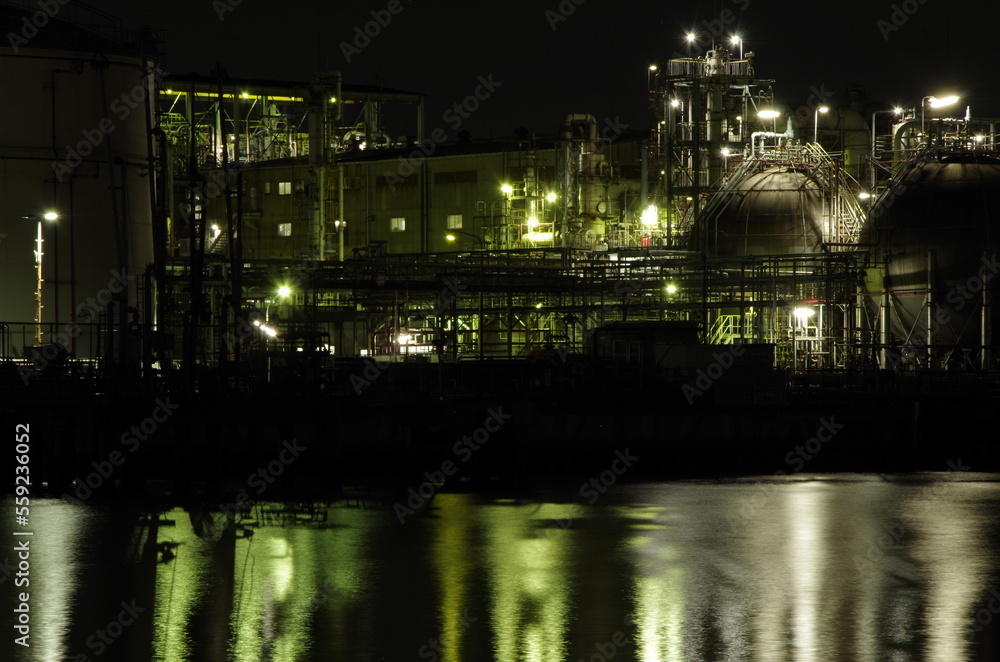 川崎工場夜景 千鳥橋より望む風景