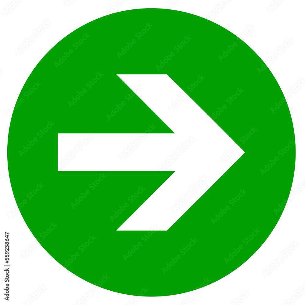 Green Circular Directional Arrow on Transparent Background Green Circular Directional Arrow on Transparent Background