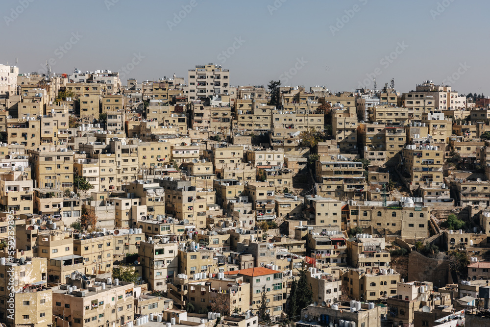 Amman cityscape, seen from the citadel in Amman. Amman cityscape, seen from the citadel in Amman.