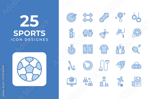 Sports Icons Set vector design