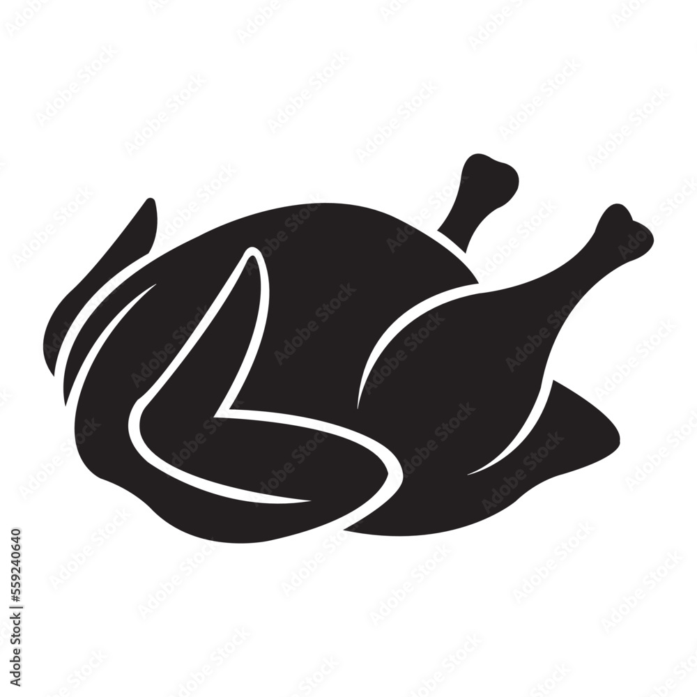 roast chicken icon logo vector design template roast chicken icon logo vector design template