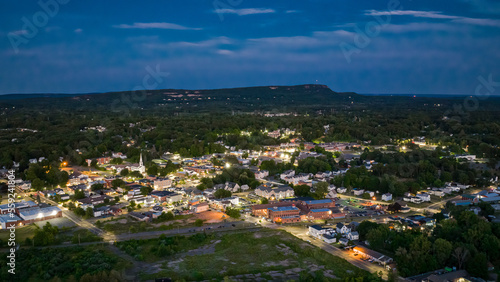 Southington Connecticut Downtown Cityscape Night View Landscape