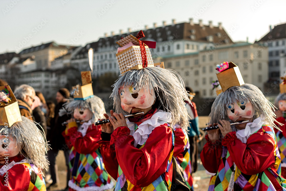 Naklejka premium guggenmusiken der Basler Fasnacht