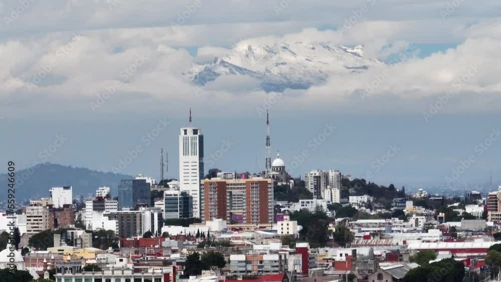 Beautiful aerial view of the city of Puebla in Mexico. Telephoto zoom lens. Beautiful aerial view of the city of Puebla in Mexico. Telephoto zoom lens.