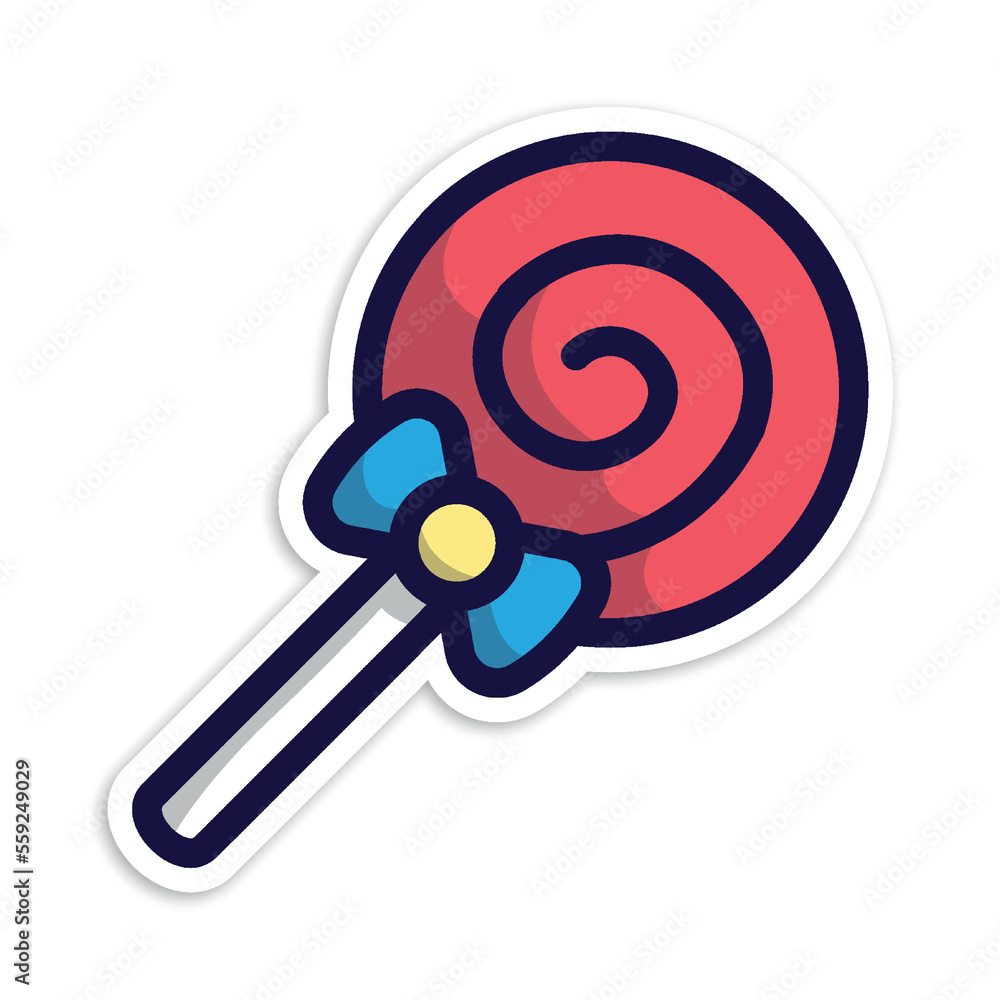 lollipop, editable cartoon style sticker vector lollipop, editable cartoon style sticker vector