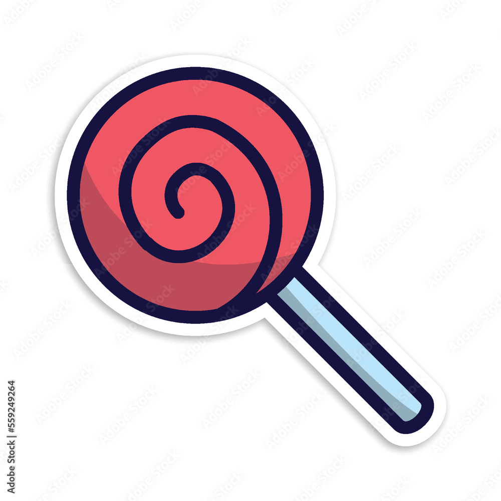 lollipop, editable cartoon style sticker vector lollipop, editable cartoon style sticker vector