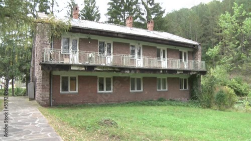 An old abandoned hotel in the forest