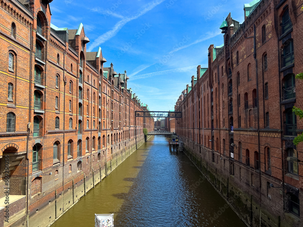 Warehouse district at harbour city of Hamburg - travel photography