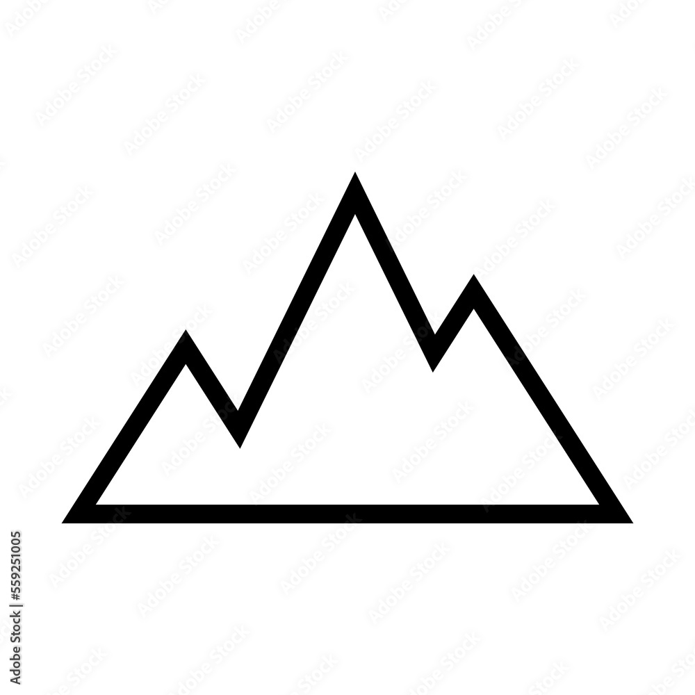 Mountain, rock and vertex icon. Sign isolated on white background. Vector EPS 10 Mountain, rock and vertex icon. Sign isolated on white background. Vector EPS 10