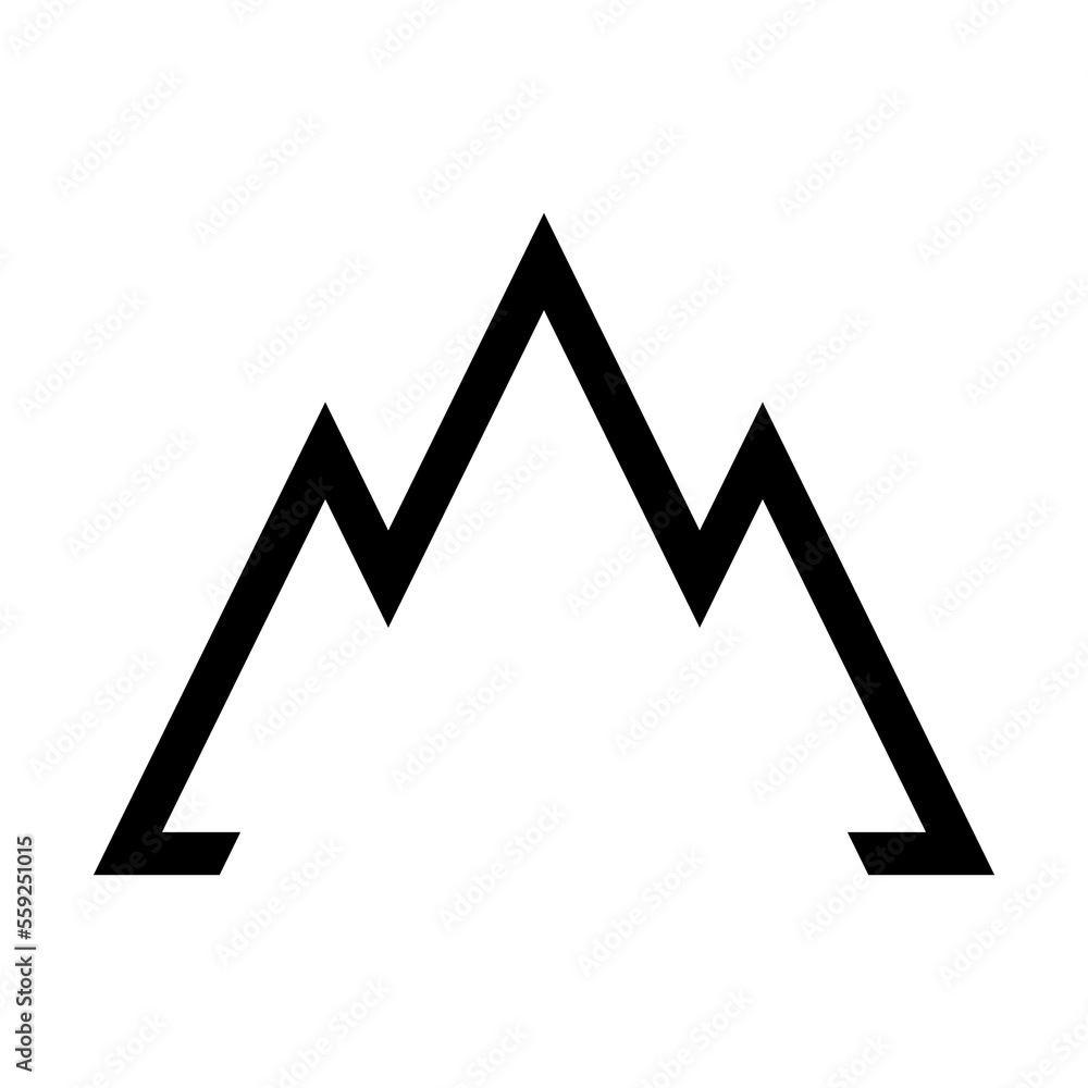Mountain, rock and vertex icon. Sign isolated on white background. Vector EPS 10 Mountain, rock and vertex icon. Sign isolated on white background. Vector EPS 10