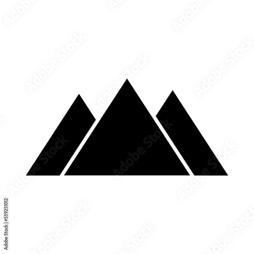 Mountain, rock and vertex icon. Sign isolated on white background. Vector EPS 10