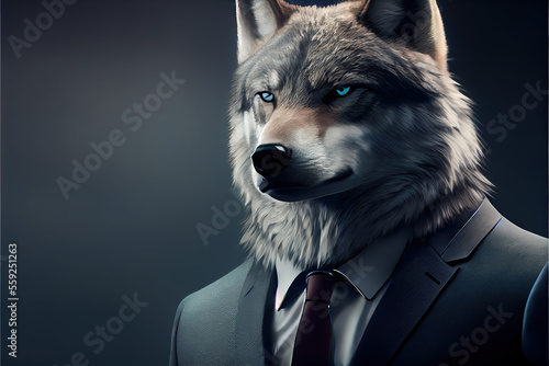 Wall Street Wolf in a suit. 2 Generative AI