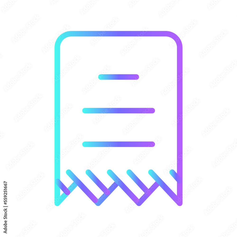 Bills Icons with purple blue outline style Bills Icons with purple blue outline style