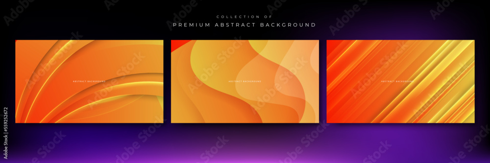 Set of abstract orange and yellow gradient background. Vector illustration abstract graphic design banner pattern presentation background wallpaper web template. Set of abstract orange and yellow gradient background. Vector illustration abstract graphic design banner pattern presentation background wallpaper web template.