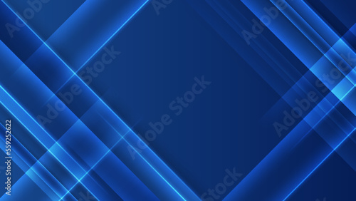 Abstract dark blue 3d background with abstract science futuristic energy technology concept. Digital image of light rays, stripes lines with light, speed and motion blur over dark tech background