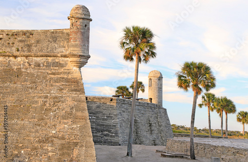Castillo de San Marcos at sunset, Florida, USA photo