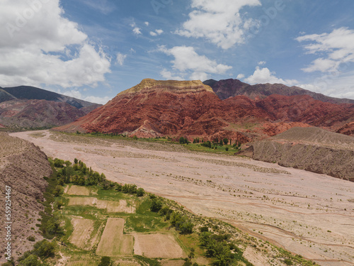 The Yacoraite mountain in the Quebrada de Humahuaca, Jujuy, Argentina. photo