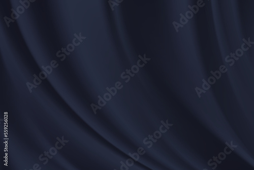 folded smooth black paper isolated