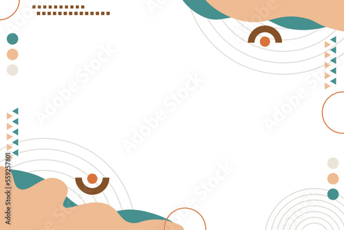 Background Template with wavy and complex green and circle (Certificate, banner, flyer, presentation, social media, and branding)