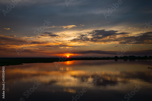 Wallpaper Mural sunset over the river Torontodigital.ca