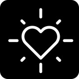 Solid Heart Shine icon
