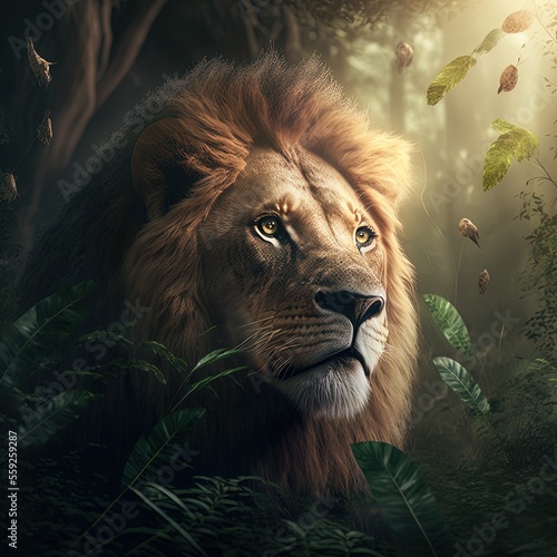 Lion in the Jungle | Lioness | Lions Fighting | King of the Jungle  photo