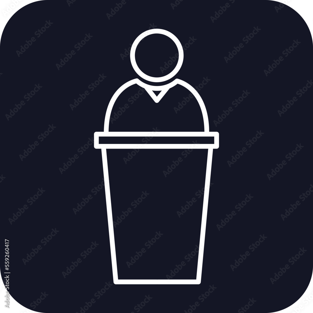 Speaker Business People Icons with black filled outline style Speaker Business People Icons with black filled outline style