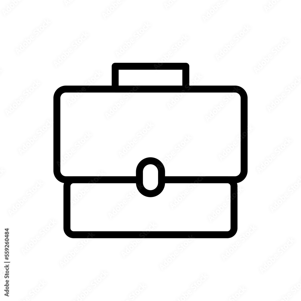 Briefcase Business People Icons with black outline style Briefcase Business People Icons with black outline style