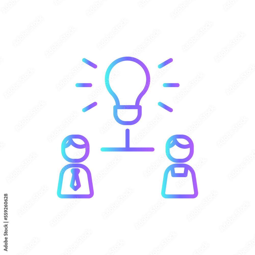 Creative team Business People Icons with purple blue outline style Creative team Business People Icons with purple blue outline style