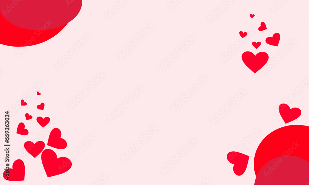 Valentine's Day background.happy valentine's day background design with romantic heart shape elements.for Greeting cards, banners, posters etc 