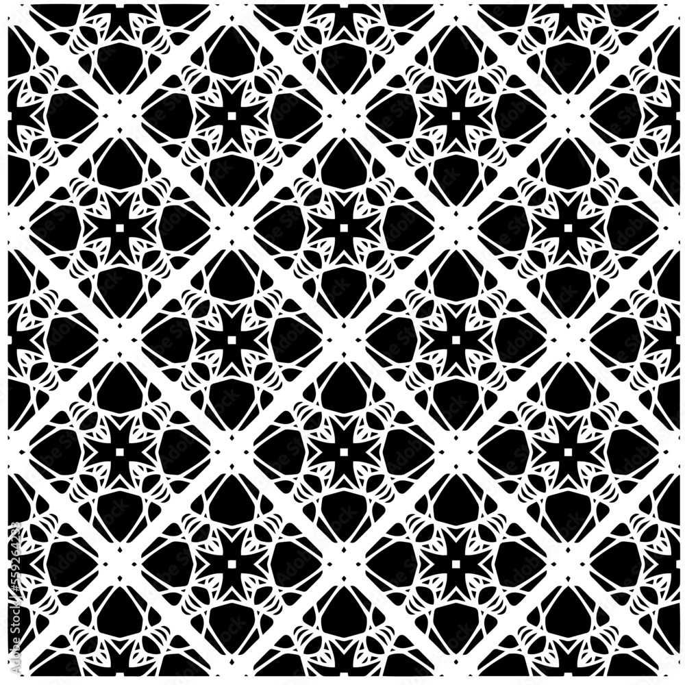 Vector pattern in geometric ornamental style. Black and white color.Seamless pattern.
Vector pattern in geometric ornamental style. Black and white color.Seamless pattern.