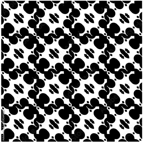 Vector pattern in geometric ornamental style. Black and white color.Seamless pattern. 