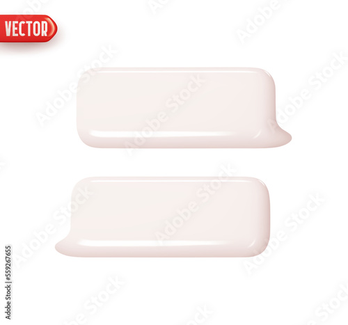 Dialogue bubble. Social dialogue box. Realistic 3d design In cartoon style. Icon isolated on white background. vector illustration
