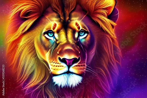 portrait of a lion © R4KZ