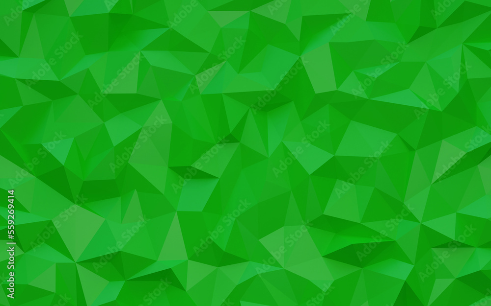 Abstract geometric green color background, polygon, low poly pattern. 3d render illustration. Abstract geometric green color background, polygon, low poly pattern. 3d render illustration.