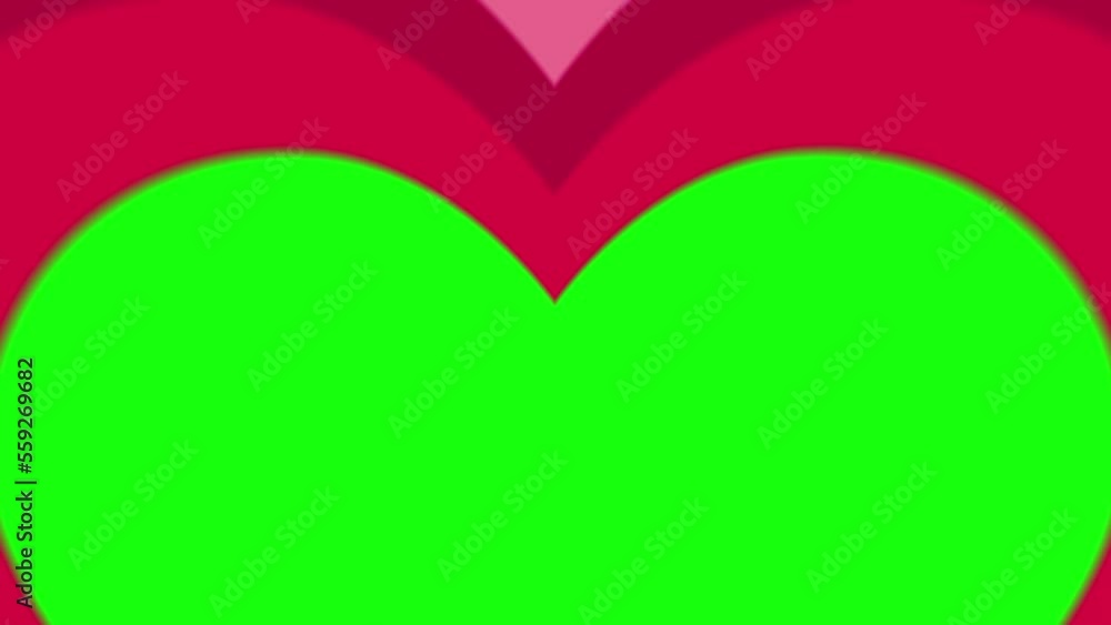 Heart shaped zoom transition chroma mask